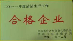 清洁生产工作合格企业